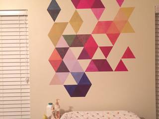 Nursery - Mid Century Style with Multi Colored Triangles Mid Century MOONWALLSTICKERS.COM