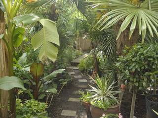 Exotic / Jungle residential garden, object architecture object architecture Tropical style garden