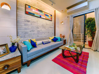 Penthouse 401, Saar Interior Design Saar Interior Design Eclectic style living room Multicolored