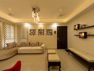 Home at Vishrantwadi, Navmiti Designs Navmiti Designs Salon moderne