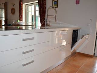 Cozinha nova em Termolaminado, Ansidecor Ansidecor Modern kitchen Engineered Wood White