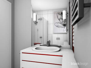 Łazienka intymna, black design black design Modern bathroom Ceramic