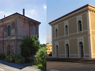 Restauro facciata ex-stazione ferroviaria a Limena, Eleni Decor Eleni Decor Commercial spaces
