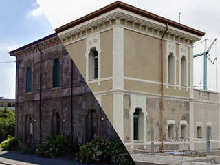 Restauro facciata ex-stazione ferroviaria a Limena, Eleni Decor Eleni Decor Commercial spaces