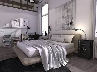 Industrial bedroom, Blophome Blophome Endüstriyel Yatak Odası