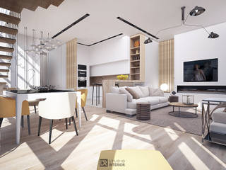 Интерьер квартиры 150 м2,г.Москва, DesignRush DesignRush Modern Living Room