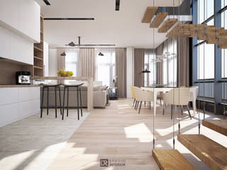 Интерьер квартиры 150 м2,г.Москва, DesignRush DesignRush Modern Living Room