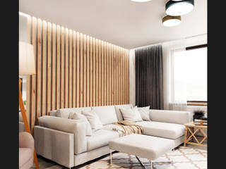 Tender Contemporary Provence Москва, IK-architects IK-architects Scandinavian style living room