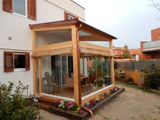 Cerramiento terraza, Lignea Construcció Sostenible Lignea Construcció Sostenible Modern houses