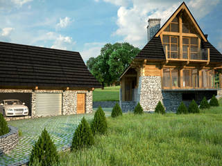 Budynek Mieszkalny jednorodzinny, Project Harmonia Pracownia Architektoniczna Project Harmonia Pracownia Architektoniczna Country style houses Stone