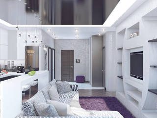 Контемпорари Квартира , Ольга Рыбалка Ольга Рыбалка Living room