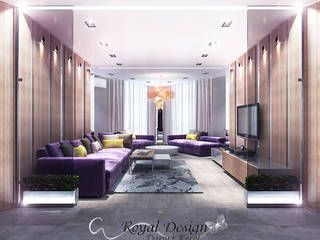 The total area. living room and hall, Your royal design Your royal design Moderne Wohnzimmer