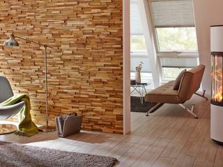 Holzpaneele - Holz Design, Rimini Baustoffe GmbH Rimini Baustoffe GmbH Mediterranean style living room Wood