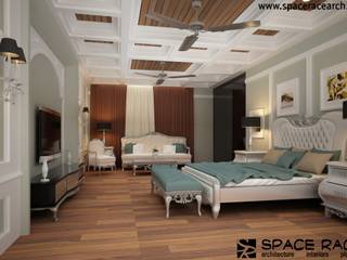 Residence at Lajpat Nagar Jalandhar (Bantu Sabhawal), SPACE RACE ARCHITECTS SPACE RACE ARCHITECTS Classic style bedroom