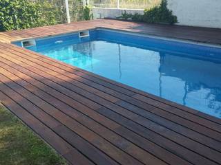Reforma de piscina y cuarto de baño en Sant Just Desvern, Grupo Inventia Grupo Inventia Modern pool Wood Wood effect