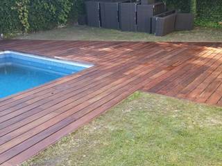 Reforma de piscina y cuarto de baño en Sant Just Desvern, Grupo Inventia Grupo Inventia Piscinas Madera Acabado en madera