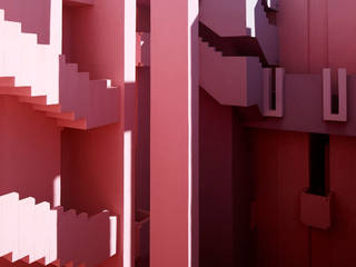 LA MURALLA ROJA, Casa de Valentina Casa de Valentina Paredes e pisos modernos