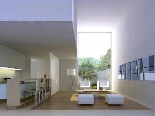 Duplex, MODULUS ARQUITECTURA MODULUS ARQUITECTURA Salones de estilo minimalista