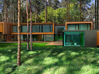 Дом в Подмосковье, ALEXANDER ZHIDKOV ARCHITECT ALEXANDER ZHIDKOV ARCHITECT Casas de estilo escandinavo