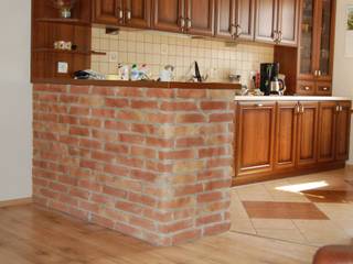 RETRO LINE, ITA Poland s.c. ITA Poland s.c. Rustic style kitchen Bricks