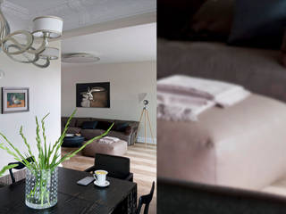 Eklektyczny Wawer, Autorska Pracownia Projektowania Wnętrz Anny Koszeli Autorska Pracownia Projektowania Wnętrz Anny Koszeli Eclectic style living room