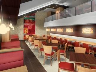 RESTAURANTES PIZZA HUT, ARKILINEA ARKILINEA Modern dining room