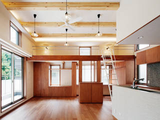 Nez-T tei / Nez-T邸, 一級建築士事務所アンドロッジ 一級建築士事務所アンドロッジ Modern dining room Wood Wood effect