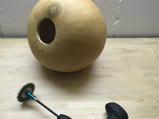 DIY Kürbislampe Kalebassenlampe Lampe selber machen, Atelier Pumpkin-Art Atelier Pumpkin-Art Salas de estilo ecléctico