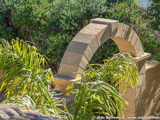 Archi in tufo, Artigiantufo Artigiantufo Mediterranean style garden Sandstone