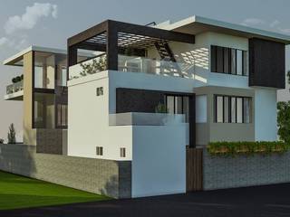 Private residence at Gwalior , Vinyaasa Architecture & Design Vinyaasa Architecture & Design Modern Houses