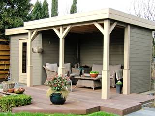 Prima Capri Gazebo, Garden Affairs Ltd Garden Affairs Ltd Сад в стиле модерн Дерево Эффект древесины