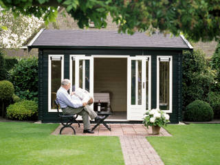 Alabama Log Cabin, Garden Affairs Ltd Garden Affairs Ltd Рабочий кабинет в классическом стиле Дерево Эффект древесины