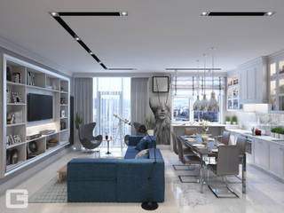 Апартаменты с мужским характером , Giovani Design Studio Giovani Design Studio Classic style living room