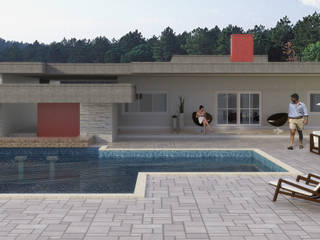 Condomínio Boungainville I - 2016, Vanessa Morales Arquitetura Vanessa Morales Arquitetura Modern Pool Concrete