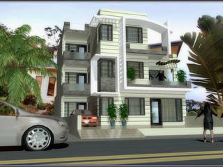 residence with simple and modern features, Ar. Sukhpreet K Channi Ar. Sukhpreet K Channi บ้านและที่อยู่อาศัย