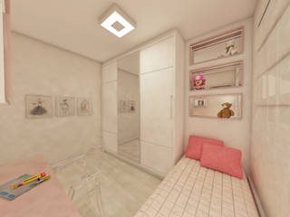 Dormitório de Menina, Vitral Studio Arquitetura Vitral Studio Arquitetura Chambre d'enfant moderne