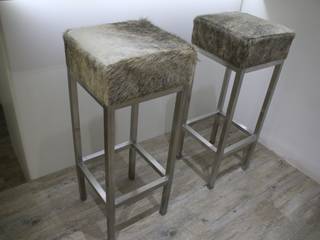 Cowhide Bar & Kitchen Stools, Hide and Stitch Hide and Stitch Dining room