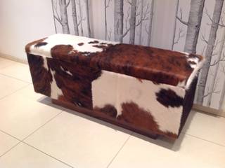 cowhide storage bench Hide and Stitch غرفة السفرة cowhide bench,Chairs & benches