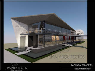 RESTAURANTE DE MARISCOS Boca del Rio, Veracruz., Lima Arquitectos Lima Arquitectos Casas modernas: Ideas, imágenes y decoración Vidrio