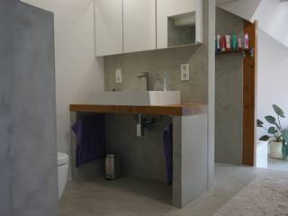 Beton Cire, Micro Topping Concrete Surface, Robert Mergl Robert Mergl Modern bathroom