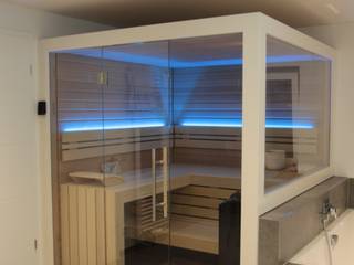 Maßgeschneiderte Sauna im Badezimmer, Wellness & More GmbH Wellness & More GmbH Modern Banyo