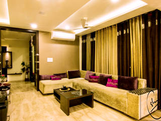 A Duplex Apartment, Raipur, ES Designs ES Designs Modern living room