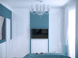 Дизайн спальни в Геленджике, Студия интерьерного дизайна happy.design Студия интерьерного дизайна happy.design Mediterranean style bedroom