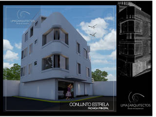 Conjunto Estrella CDMX, Lima Arquitectos Lima Arquitectos Modern houses Ceramic