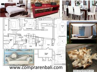 muebles por encargo , comprar en bali comprar en bali Mediterranean style dining room Wood Multicolored
