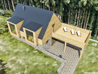 Design of holiday cottage in Hrimezdice, Czech Republic, Filipenka architect Filipenka architect Деревянные дома Дерево Эффект древесины