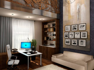 Кабинет для мужчины, ЙОХ architects ЙОХ architects Eclectic style study/office