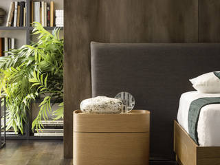 Design Nachttische aus Holz, Livarea Livarea Modern Bedroom Wood Amber/Gold