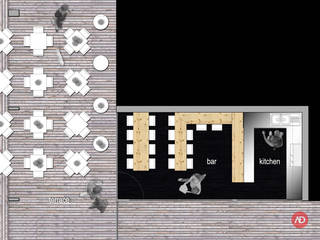 Espaços gastronômicos modernos por ARCHDESIGN LX Moderno