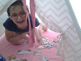 Tenda das brincadeiras Textilpuff Quarto de criançasAcessórios e Decoração Têxtil Rosa